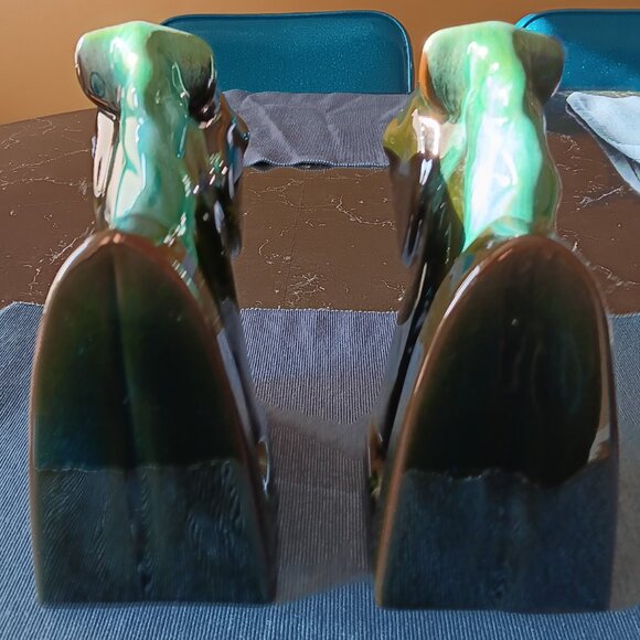 Vintage Blue Mountain Pottery Horse Head Bookends Pair Canada BMP MCM - Picture 5 of 12